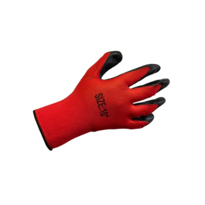 Rukavica  guma+platno crveno-crna M2191