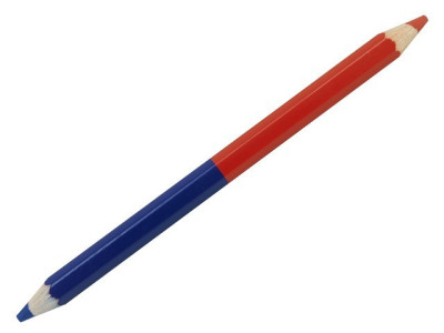 Zidarska olovka 17.5 cm crveno-plava